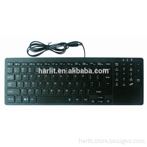 Laptop Computer Wired USB Keyboard With Toucpad Mouse And Number Keys Standard Wired USB Keyboard With Toucpad And Number Keys